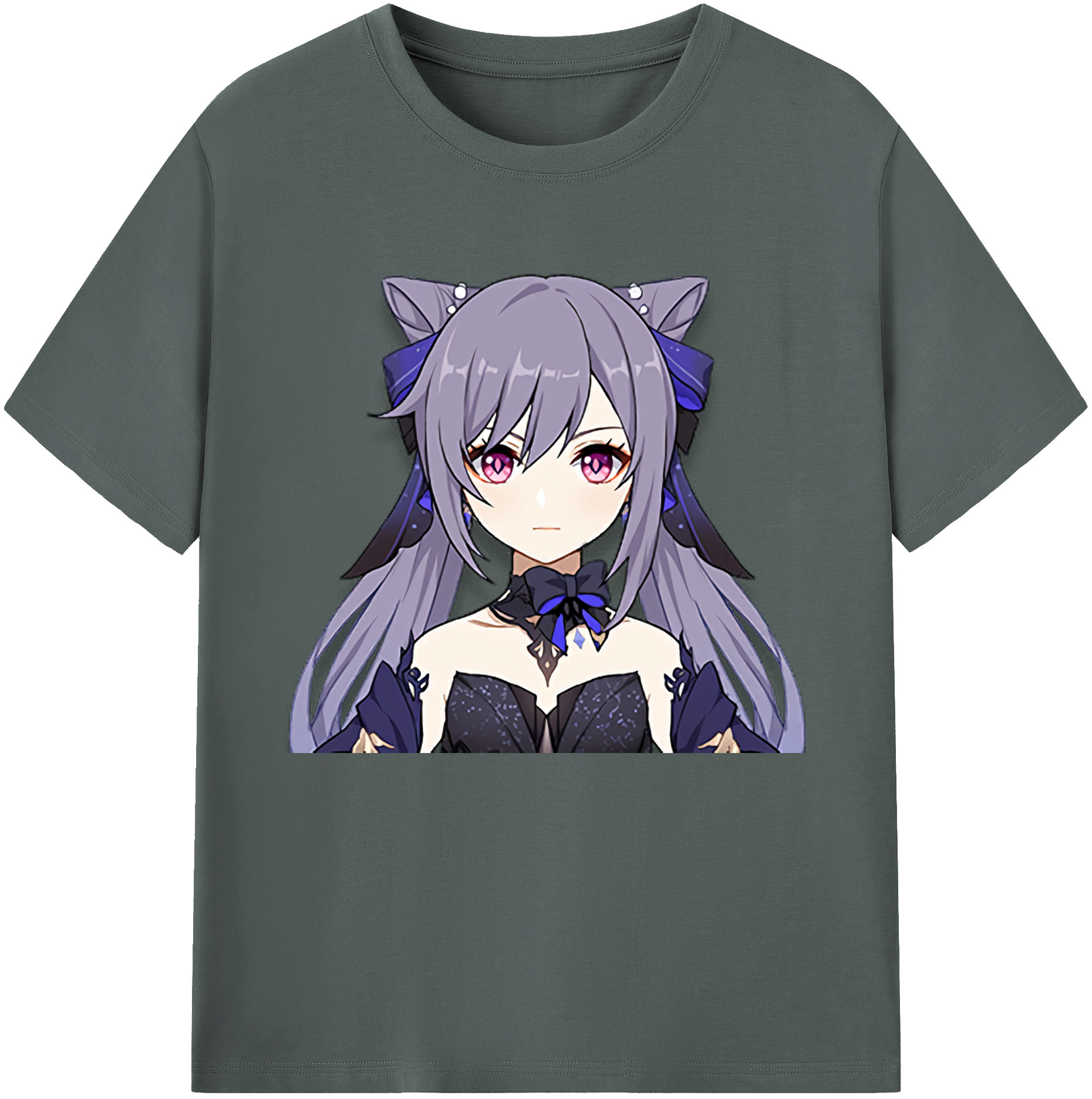 げんし神 刻晴 こくせい genshin Kokusei 綿100％ メンズ半袖Tシャツ｜肌触りやわらか＆通気性